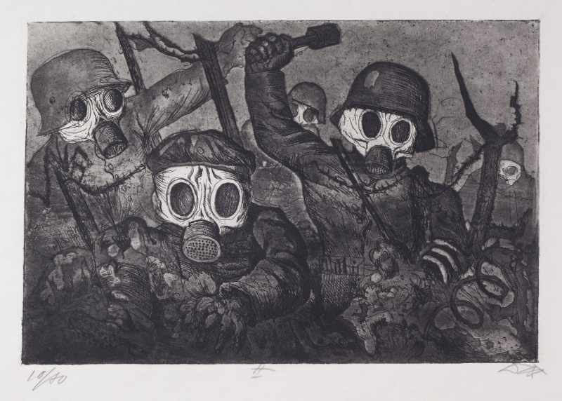 Otto Dix. *Stormtroopers Advancing Under Gas* (1924)