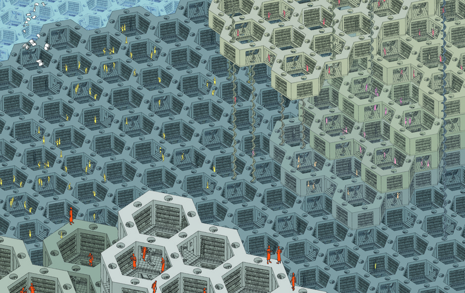 Andrew DeGraff. *The Libary of Babel* (2015)