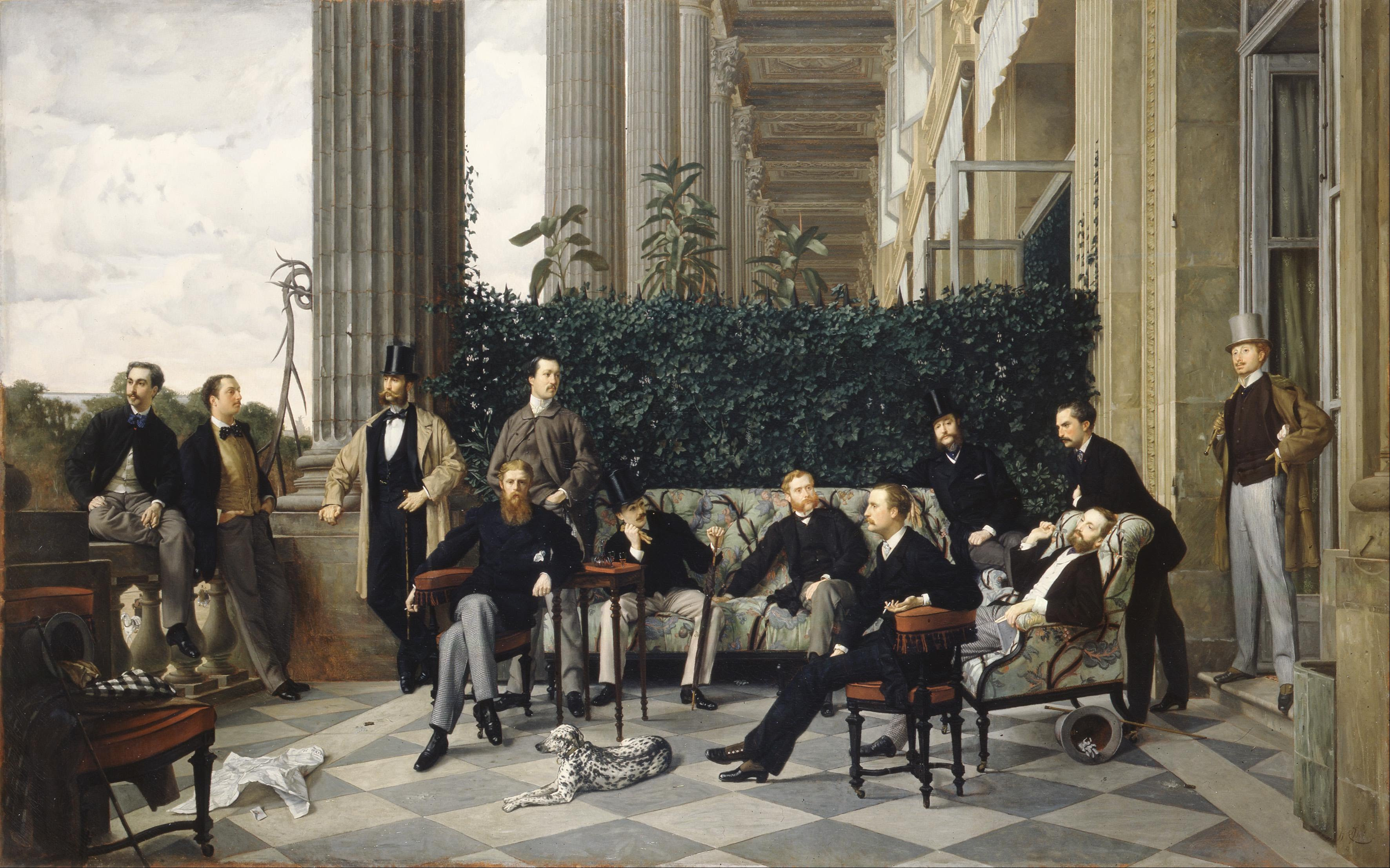 James Tissot. Le Cercle de la rue Royale. (1866)